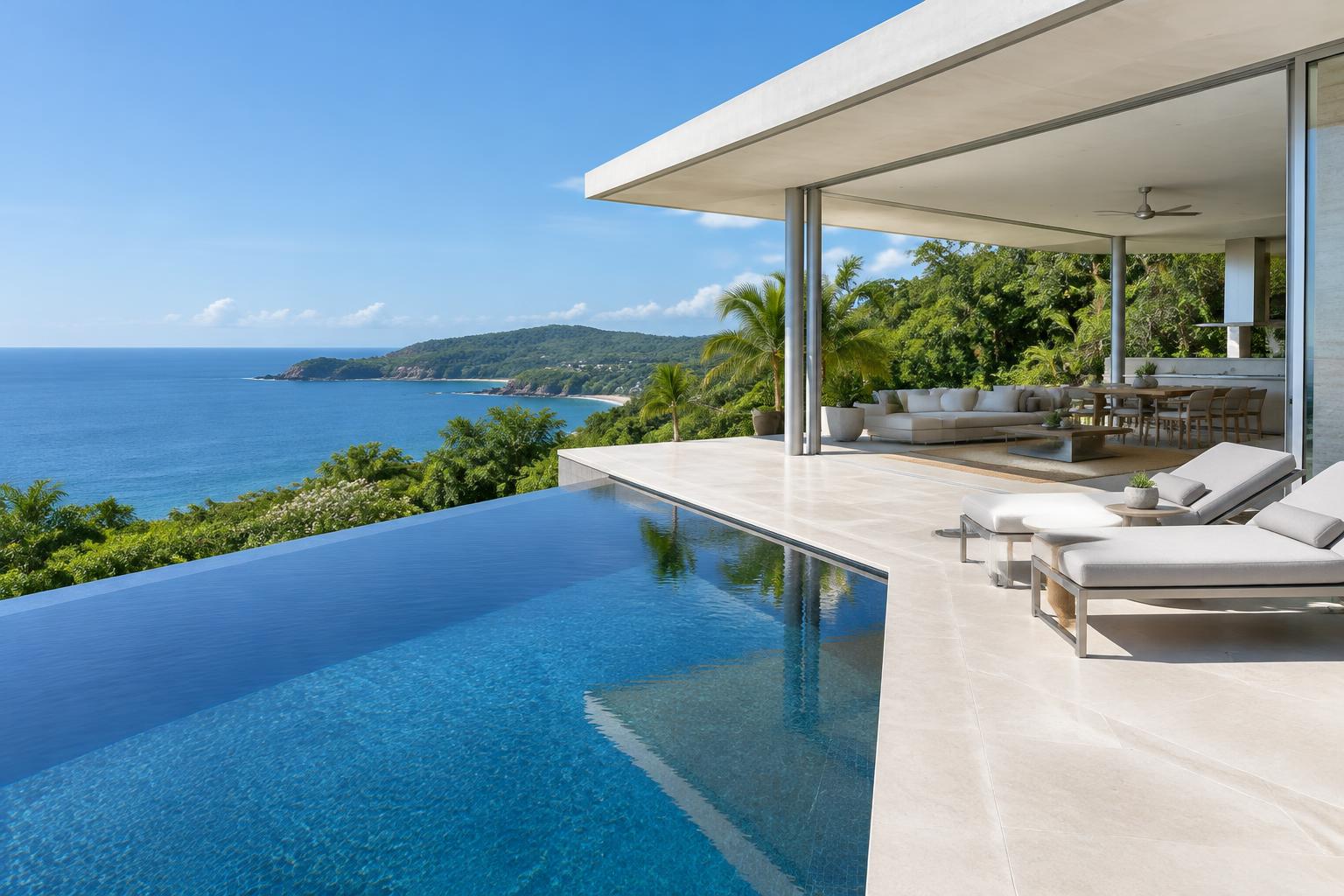 An ocean view terrace on the Guanacaste coast